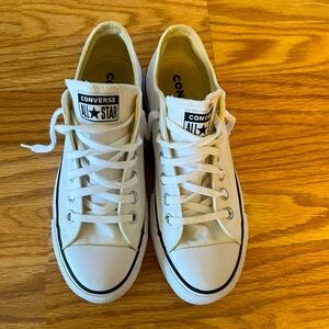 White platform converse